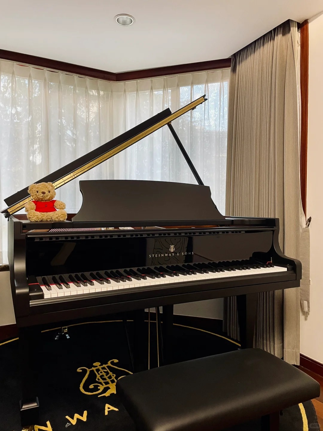 Pianoforte a coda in studio — riferimento visivo per l'articolo: Guida ai Pianoforti a Coda Yamaha per Studio: Modelli e Budg