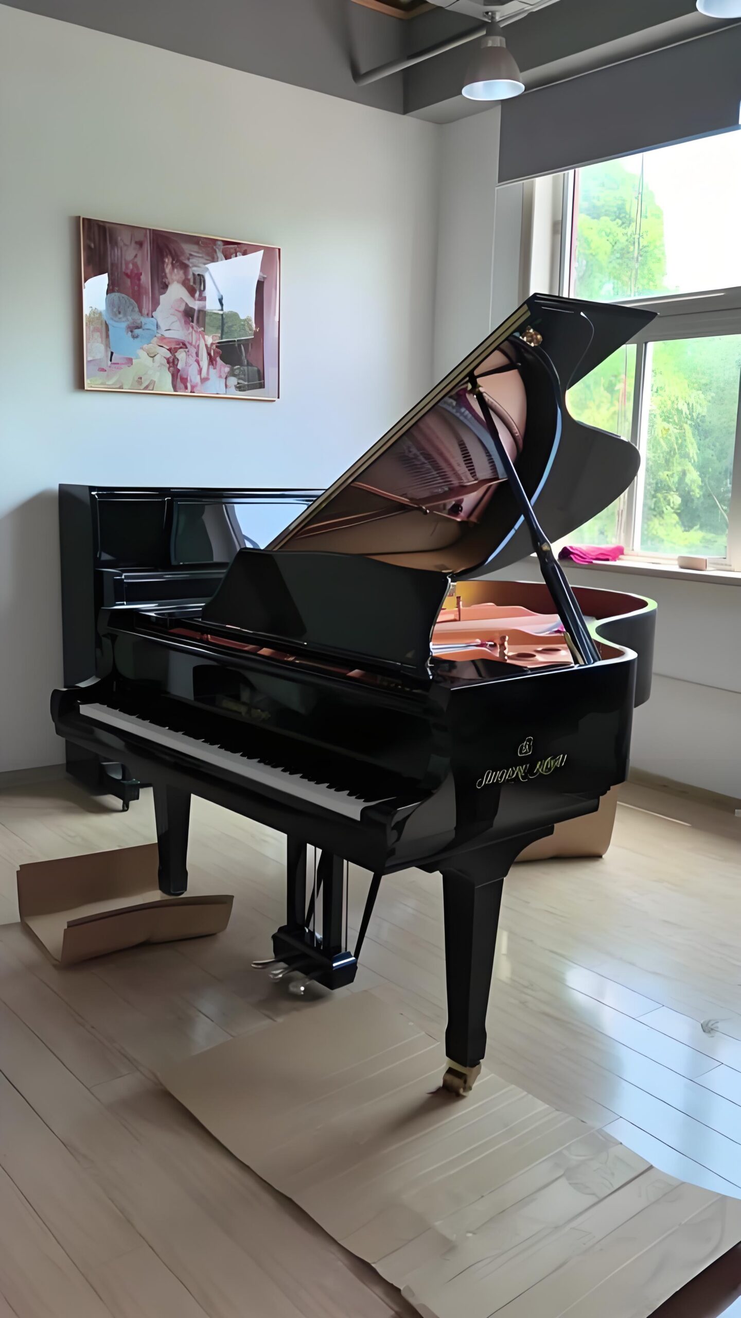 Piano queue occasion neuf dans un salon