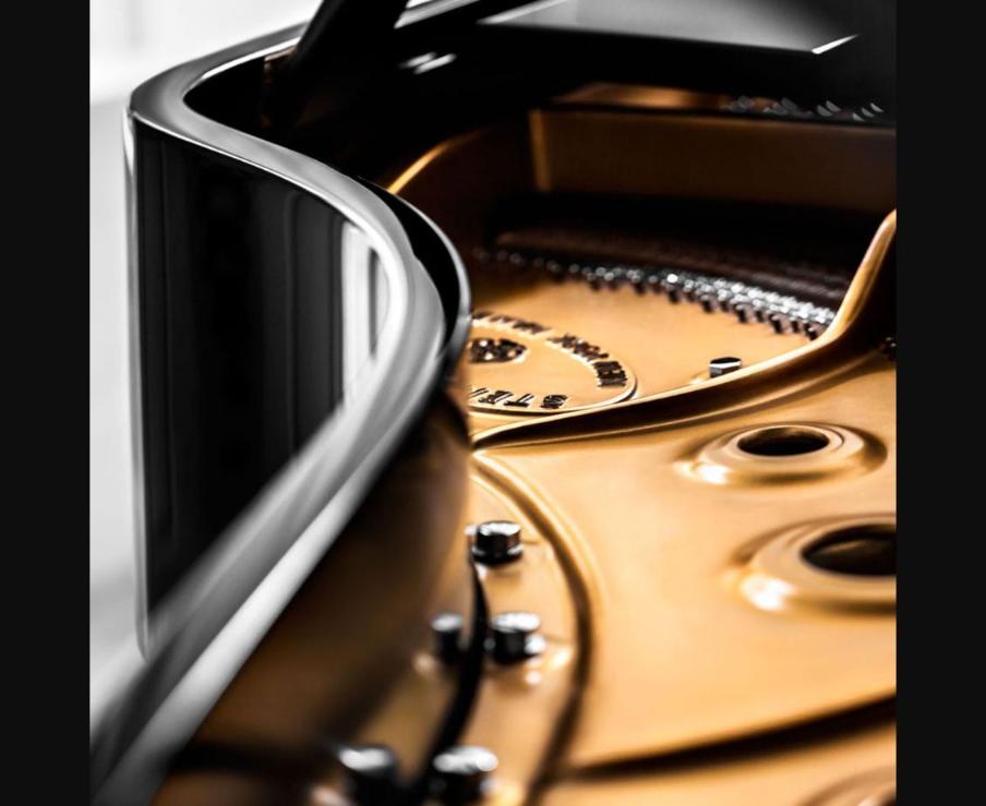 Steinway Model B détail intérieur plateau doré - quel piano à queue choisir